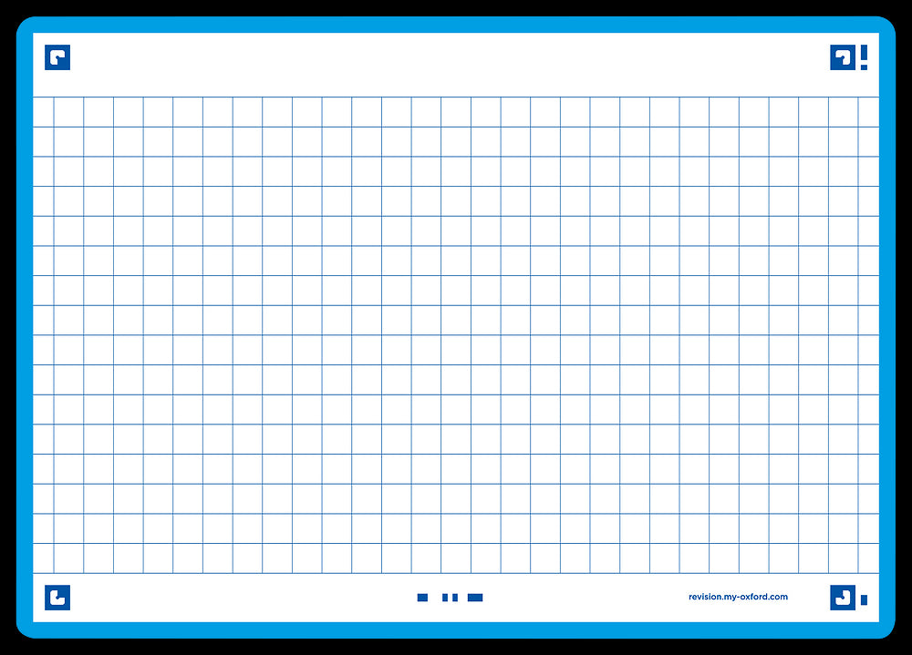Oxford Flash Cards, Squared with Aqua frame, A6, pack of 80