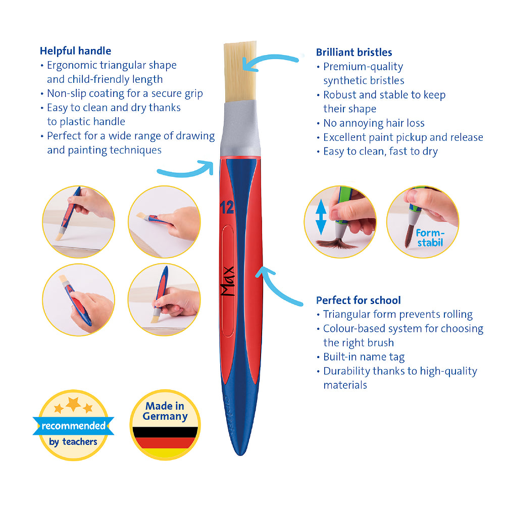 Pelikan Griffix Ergonomic Paint Brushes, Pack of 5