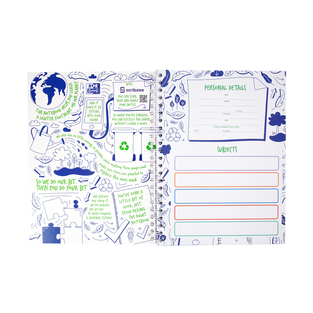 Oxford Campus A4+ Black Subject Book