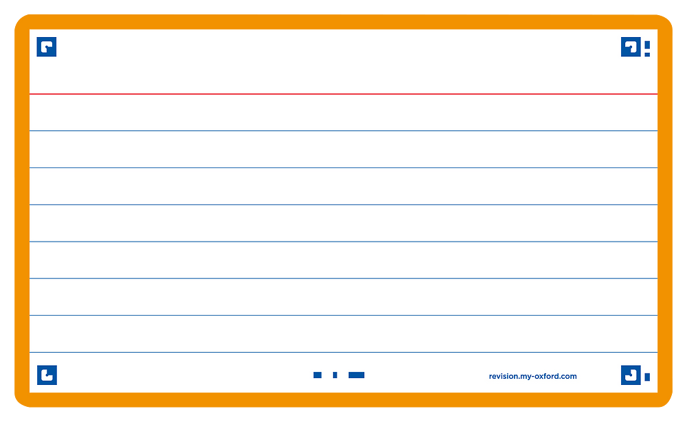 Oxford Orange Flash Cards, Ruled, 7.5x12.5cm, Pack of 80
