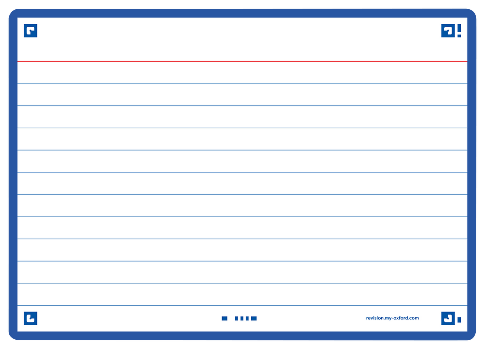 Oxford Navy Flash Cards, Ruled, A6, Pack of 80