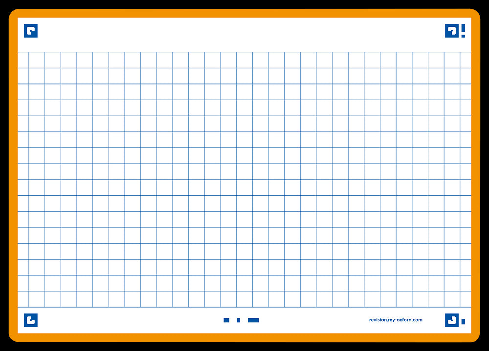 Oxford Flash Cards, Squared with Orange frame, A6, pack of 80
