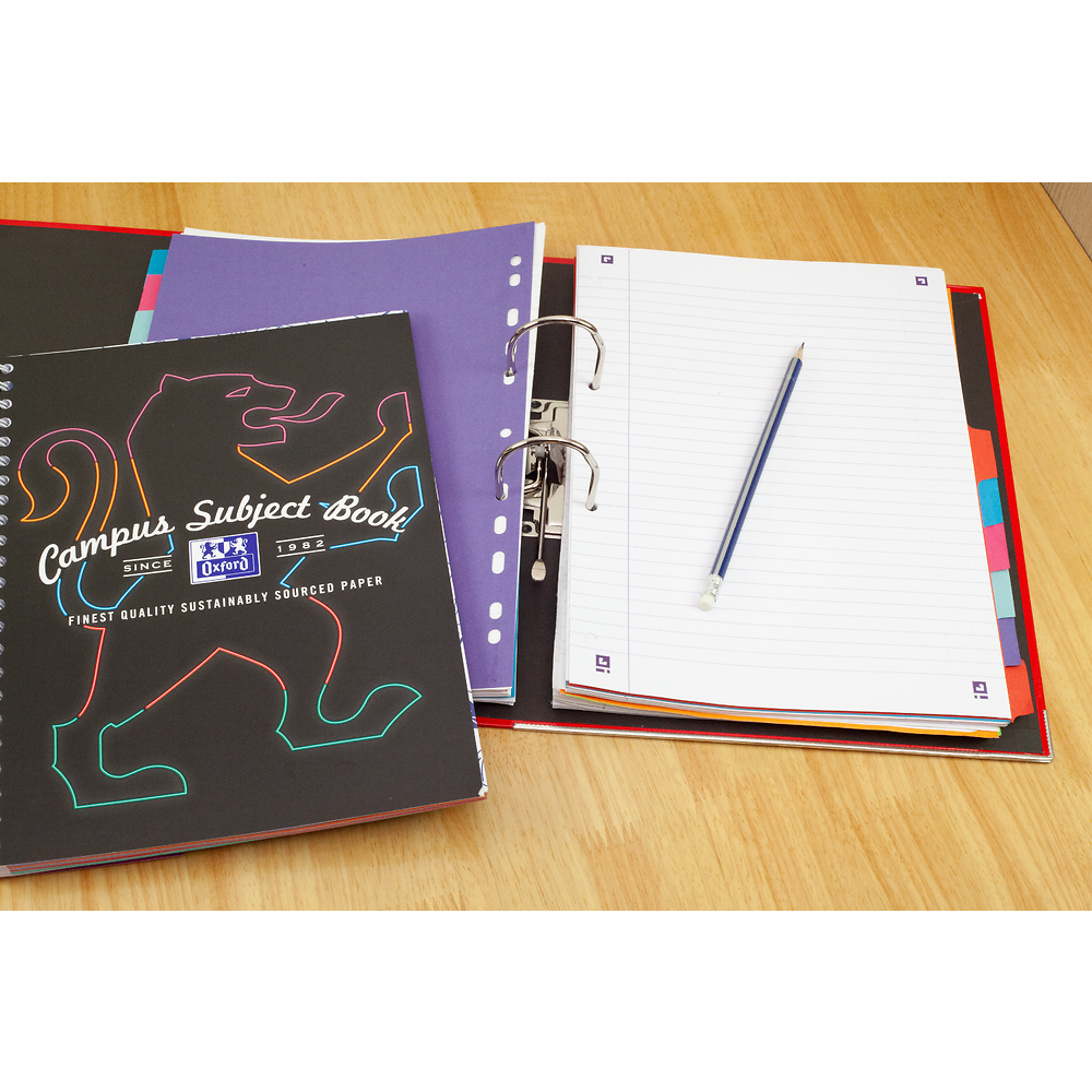 Oxford Campus A4+ Black Subject Book