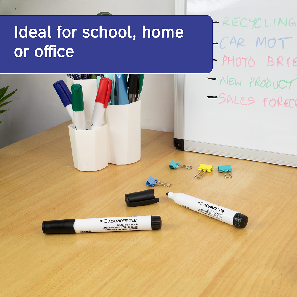 Pelikan Whiteboard Markers, Black, Pack of 10
