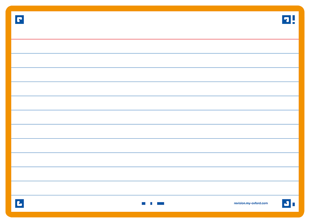 Oxford Orange Flash Cards, Ruled, A6, Pack of 80
