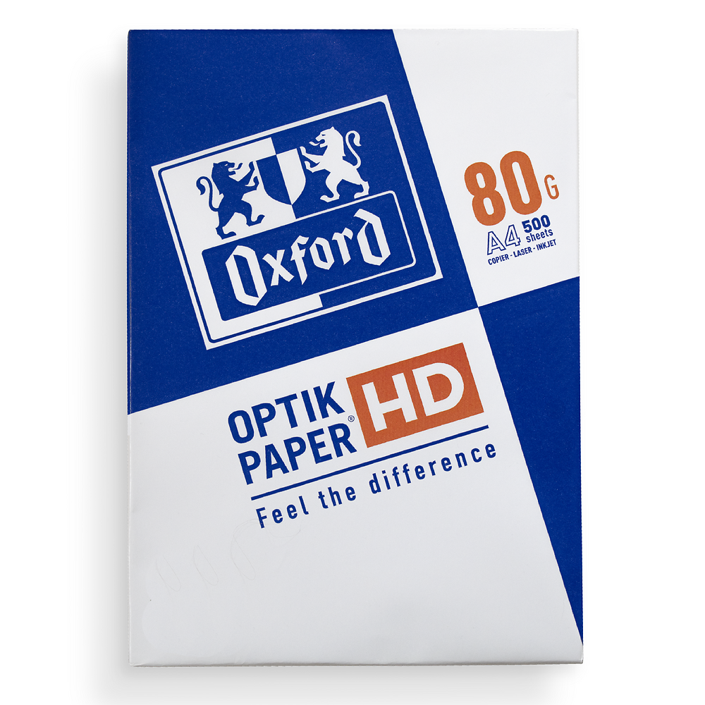 Oxford A4 Ream Paper Plain 500 Sheet White