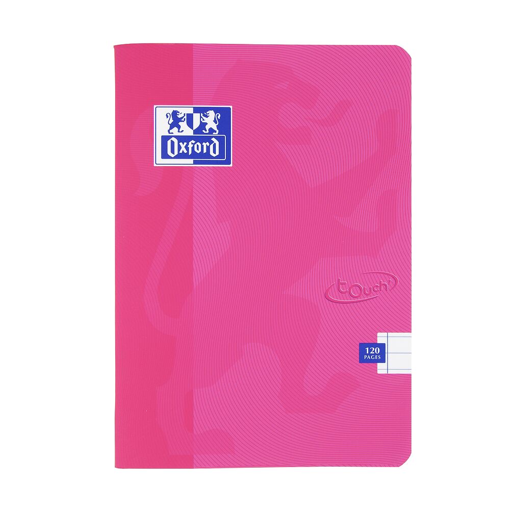 Oxford Touch A5 120 Page Softcover Stapled Notebook, Bright Pink