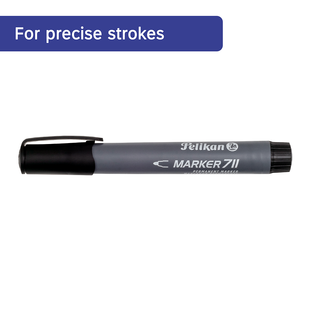 Pelikan Permanent Marker Pens, Black, Pack of 10