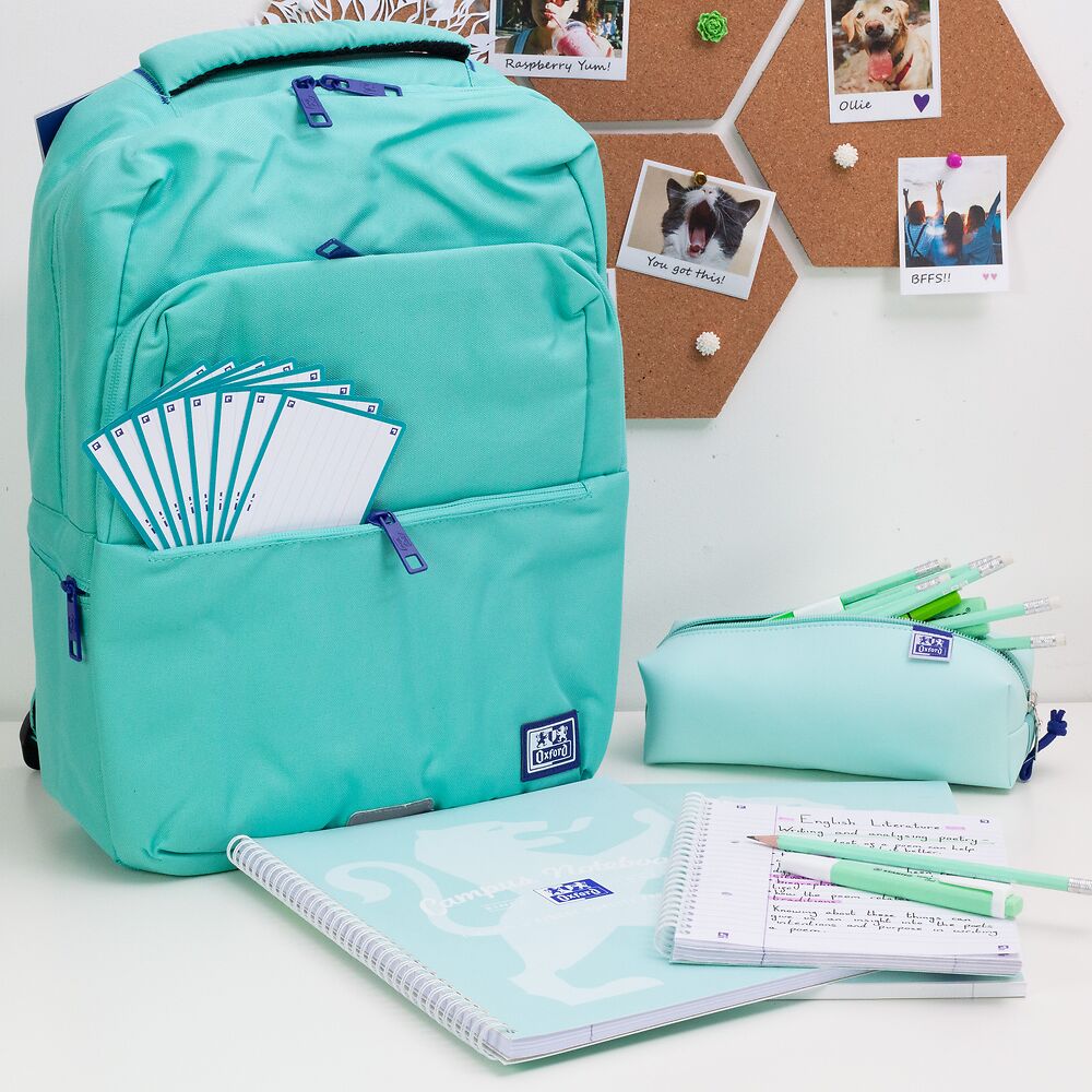 Oxford Light Blue Large Square Pencil Case