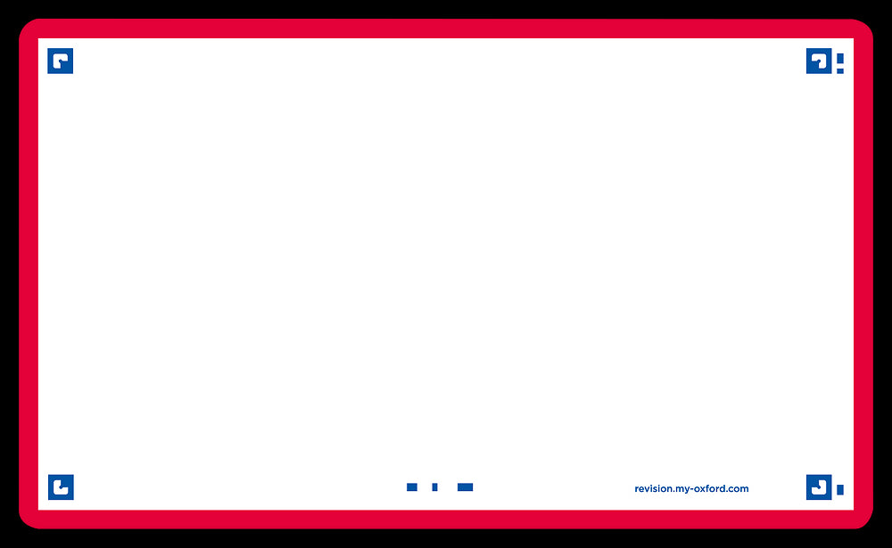 Oxford Flash Cards, Blank with Red frame, 7.5x12.5, pack of 80