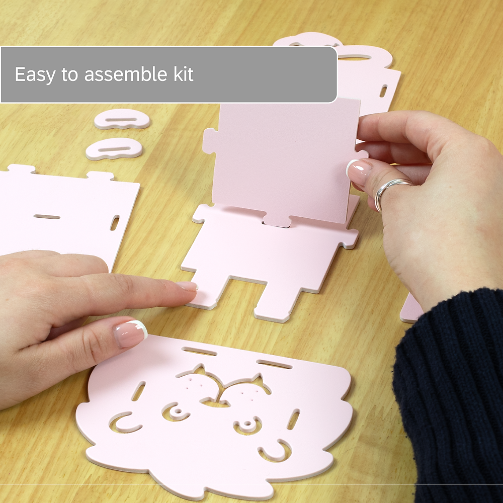 Oxford Leo&Co Pen Holder Foam PP, Pink Lion