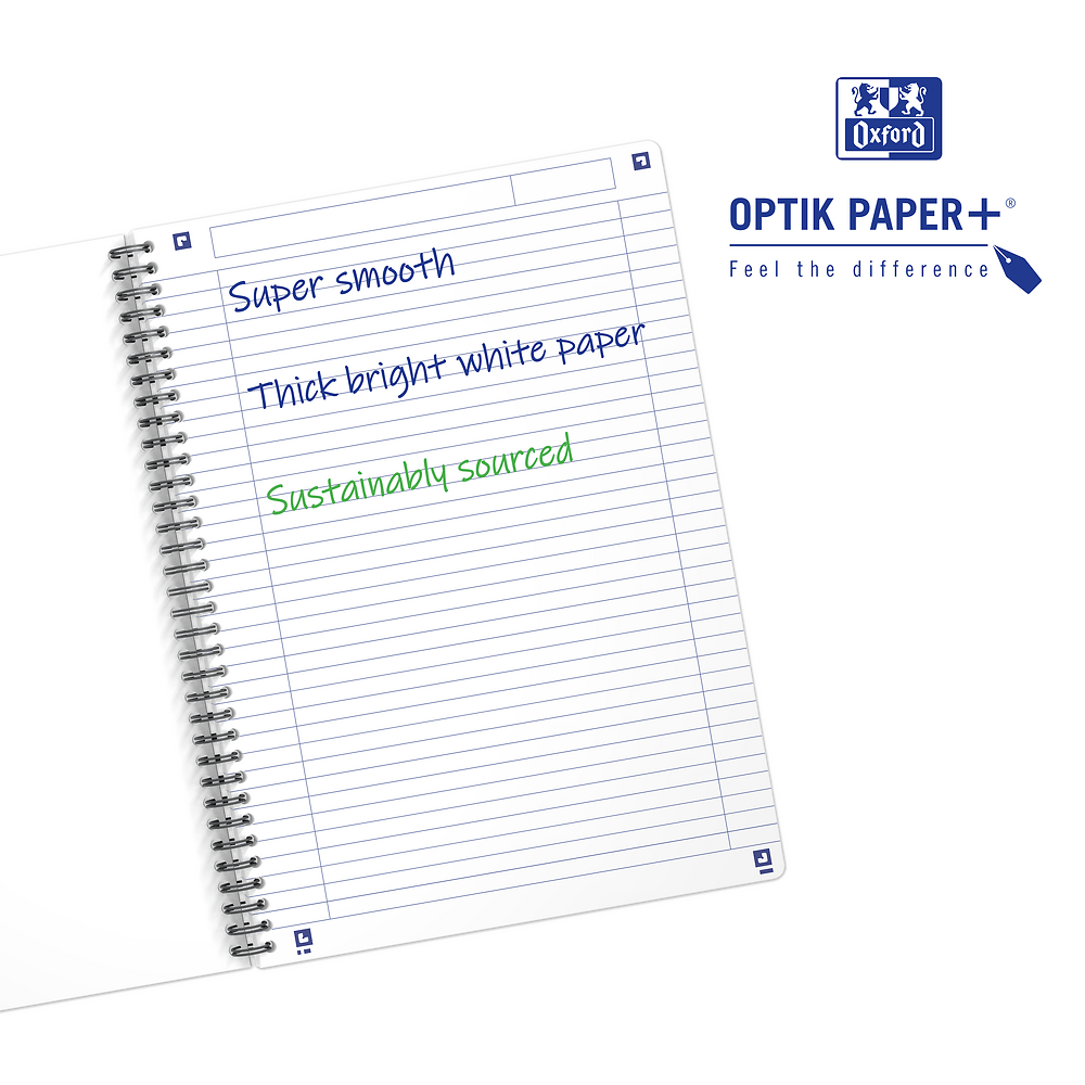 Oxford My Rec'Up Assorted Colours A4 Wirebound notebooks, 180 Pages, Ruled, Pack of 5