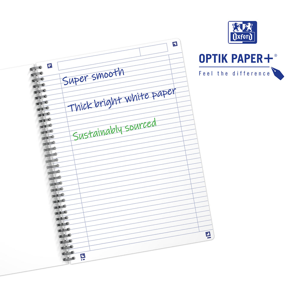 Oxford My Rec'Up Assorted Colours A5 Wirebound notebooks, 180 Pages, Ruled, Pack of 5