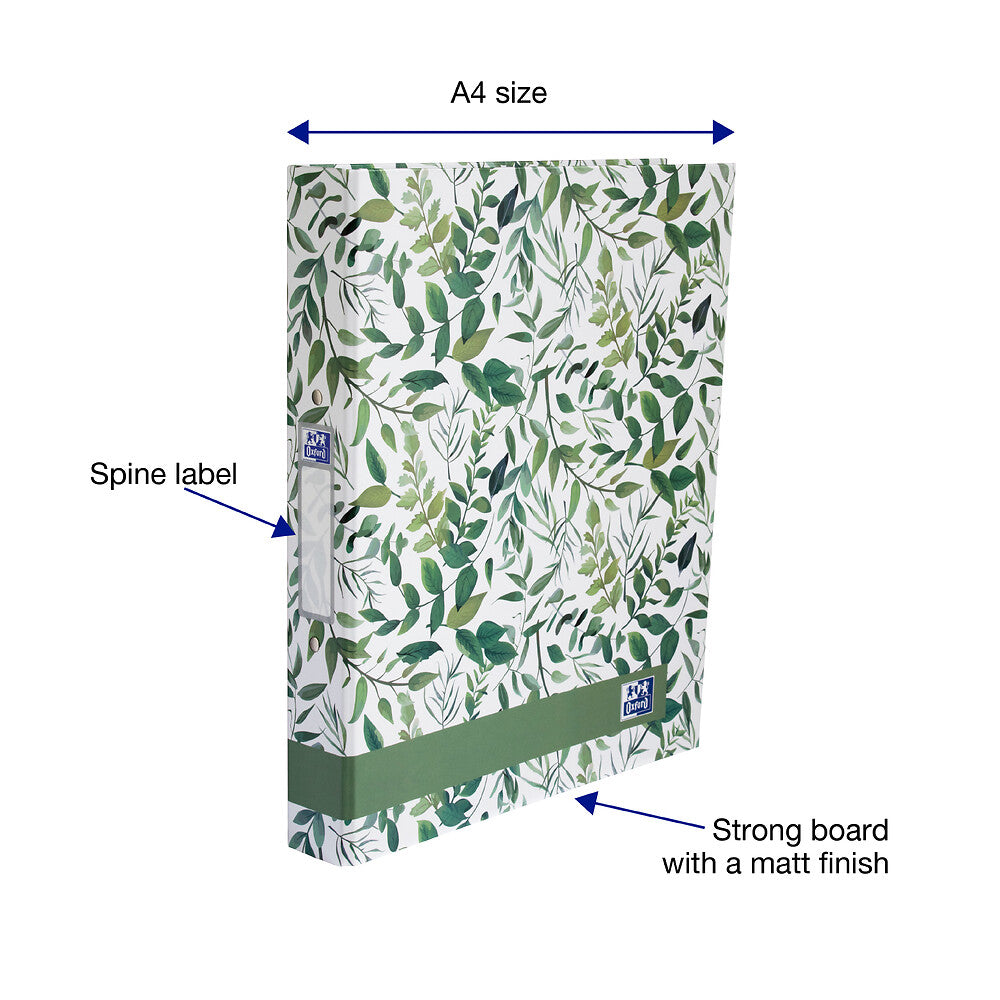 Oxford, A4 Ring Binders, 3 Pack, Leaves
