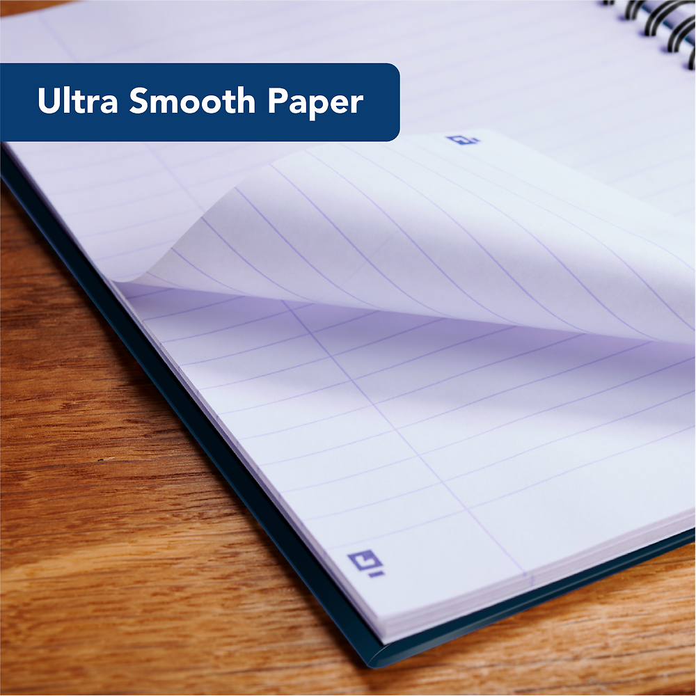 Oxford Purple A5 Hard Cover Wirebound Notebook, Ruled with Margin, 140 Pages