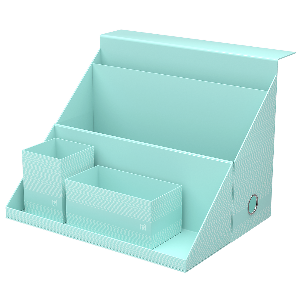 Oxford Desktop Organiser Spine 120 Laminated Card Pastel Green