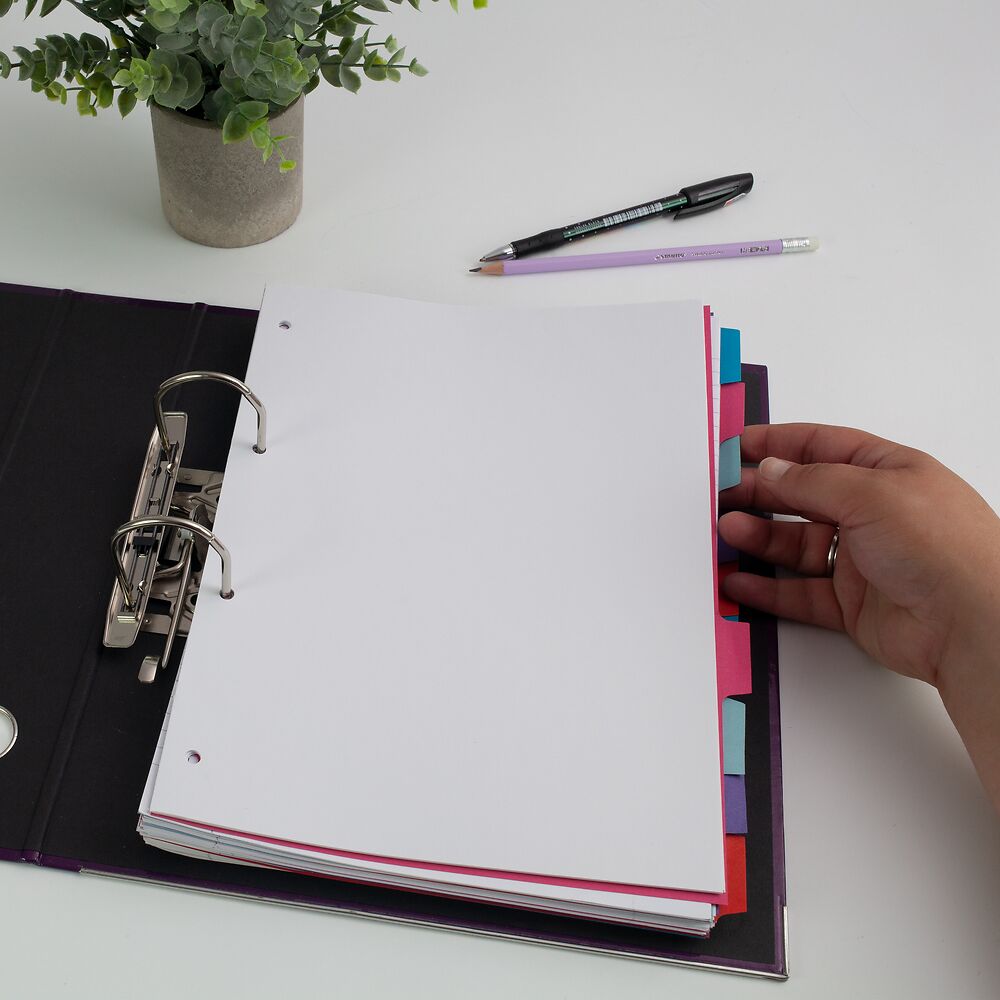 Oxford A4 10 Part Card Dividers Assorted