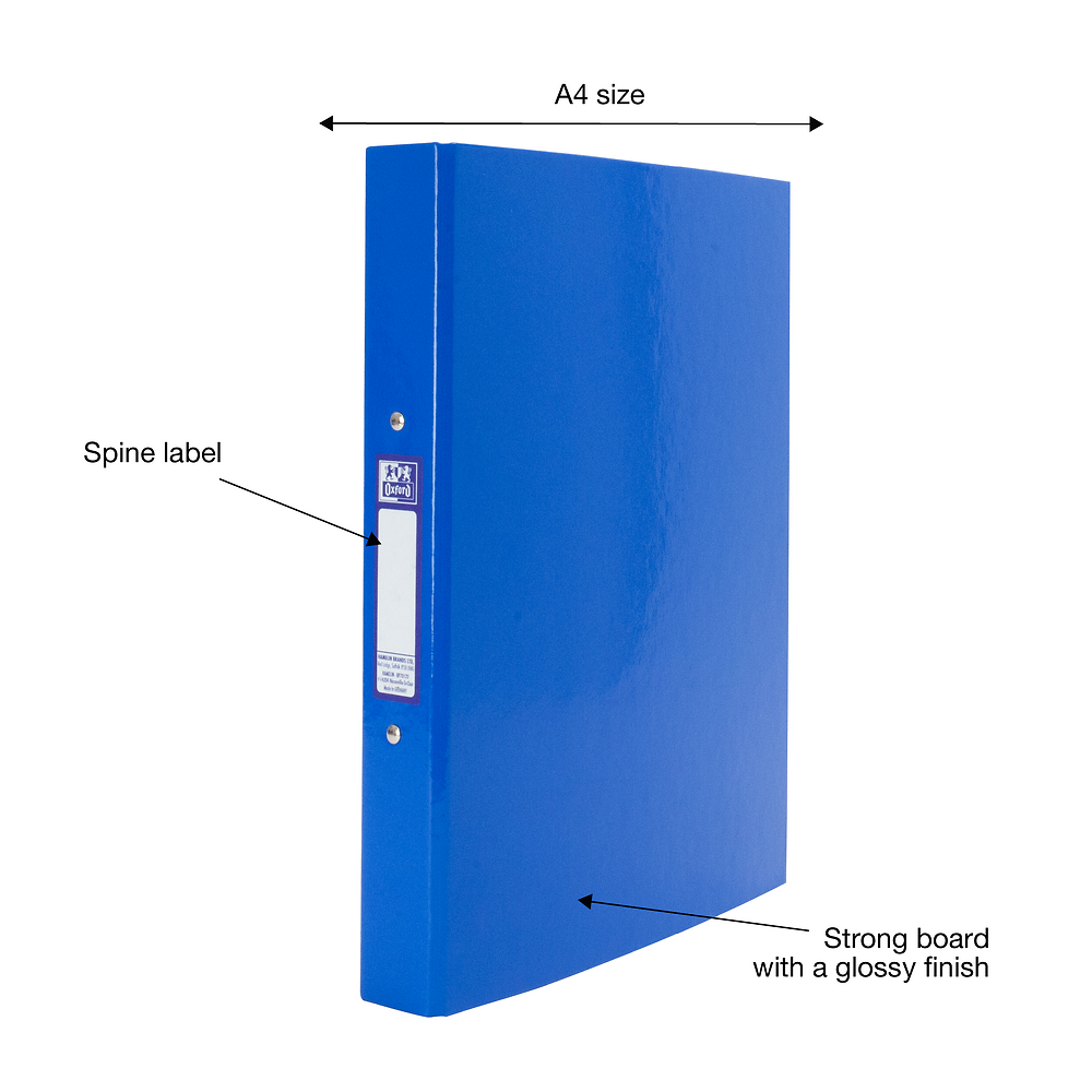 Oxford A4 Blue Ring Binder