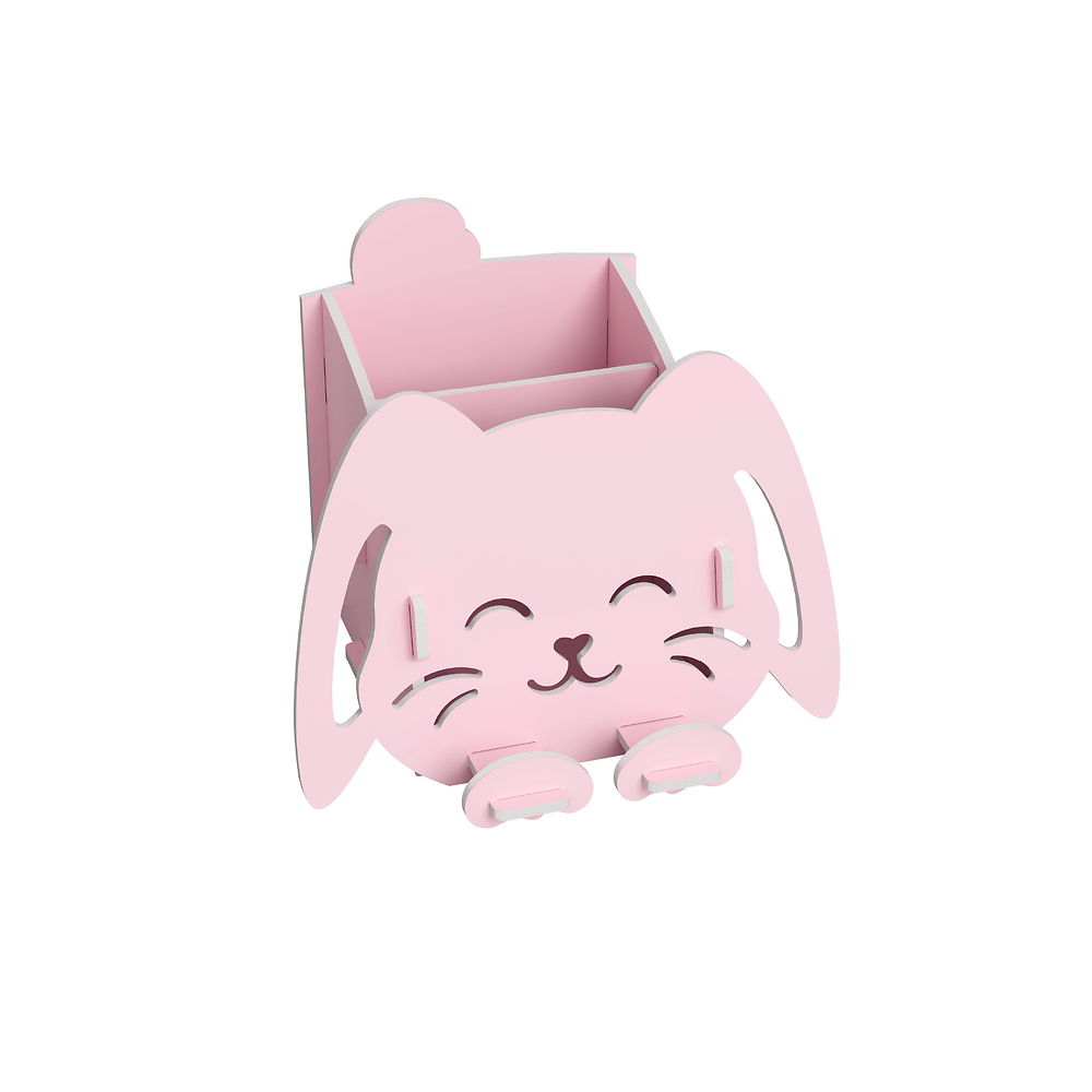 Oxford Leo&Co Pen Holder Foam PP, Pink Rabbit