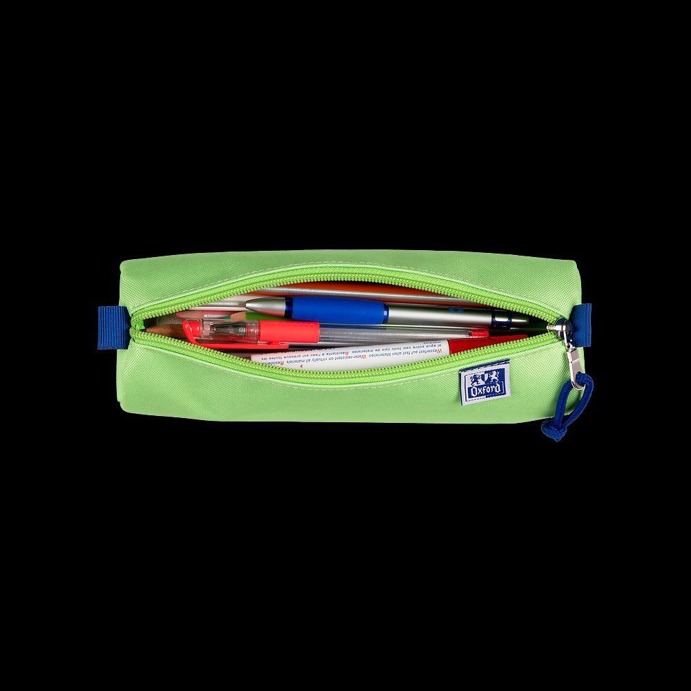 Oxford large round pencil case, bright green