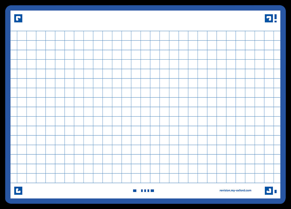 Oxford Flash Cards, Squared with Navy frame, A6, pack of 80