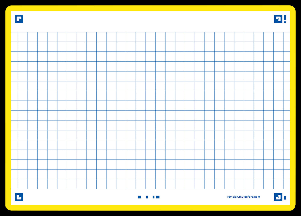 Oxford Flash Cards, Squared with Yellow frame, A6, pack of 80