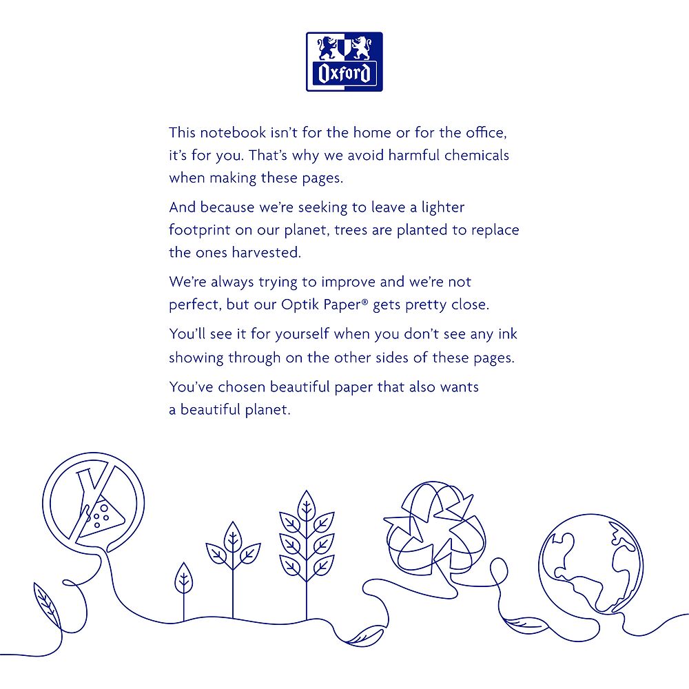 Oxford My Notes A5 Card Cover Wirebound Notebook, Ruled, 200 Page, Navy Blue