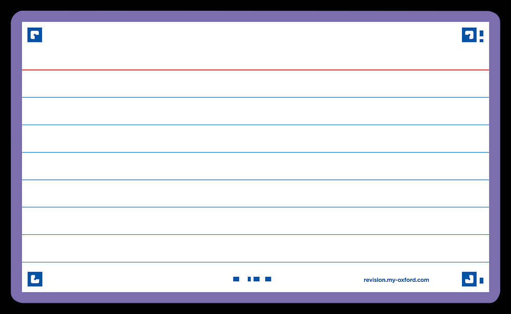 Oxford Flash Cards, Ruled, Lavender, 7.5x12.5cm, Pack of 80