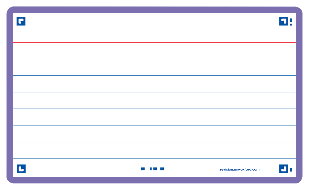 Oxford Lavender Flash Cards, Ruled, 7.5x12.5cm, Pack of 80