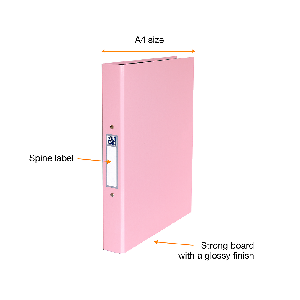 Oxford Pastel Pink Ring Binder