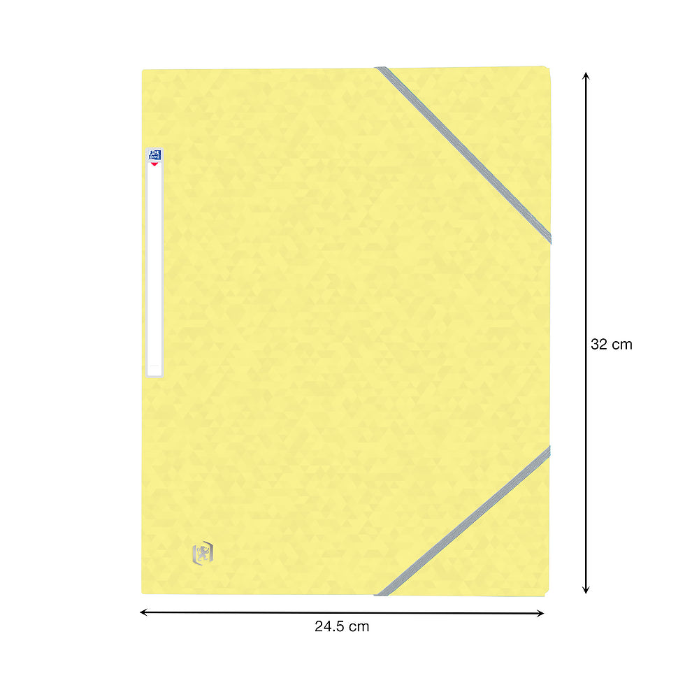 Oxford Top File+ elasticated 3-flap folder, A4, Assorted Pastel, 10 folders