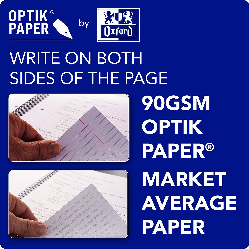 Oxford My Notes A4 Card Cover Refill Pad Ruled 200 Page