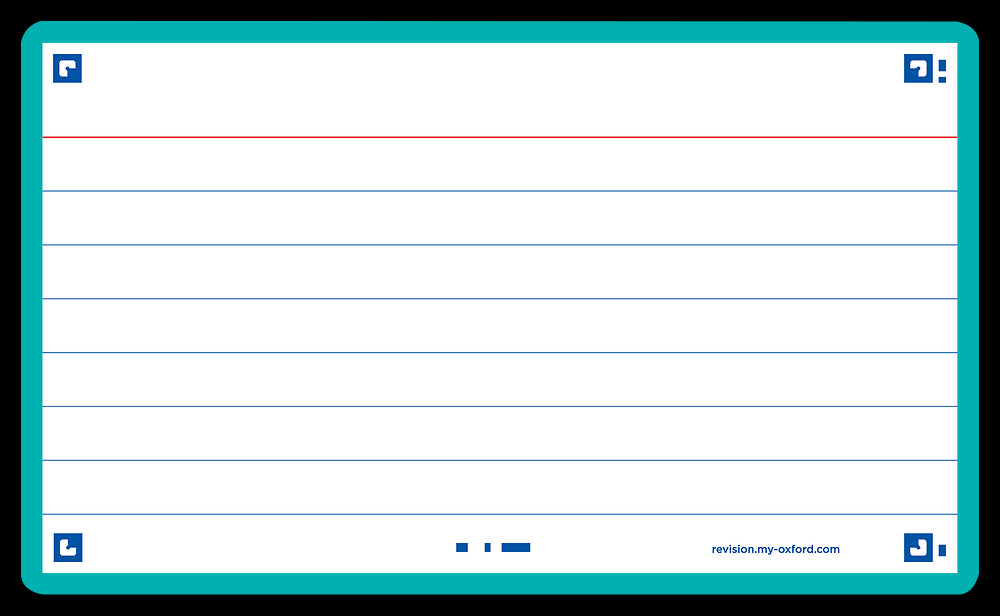 Oxford Flash Cards, Ruled, Mint Green, 7.5x12.5cm, Pack of 80