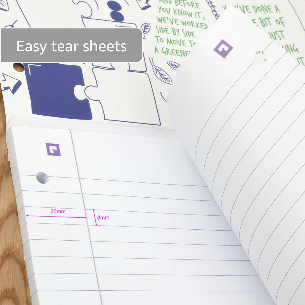 Oxford Campus Navy A4 Headbound Refill Pad Ruled with Margin 140 Pages