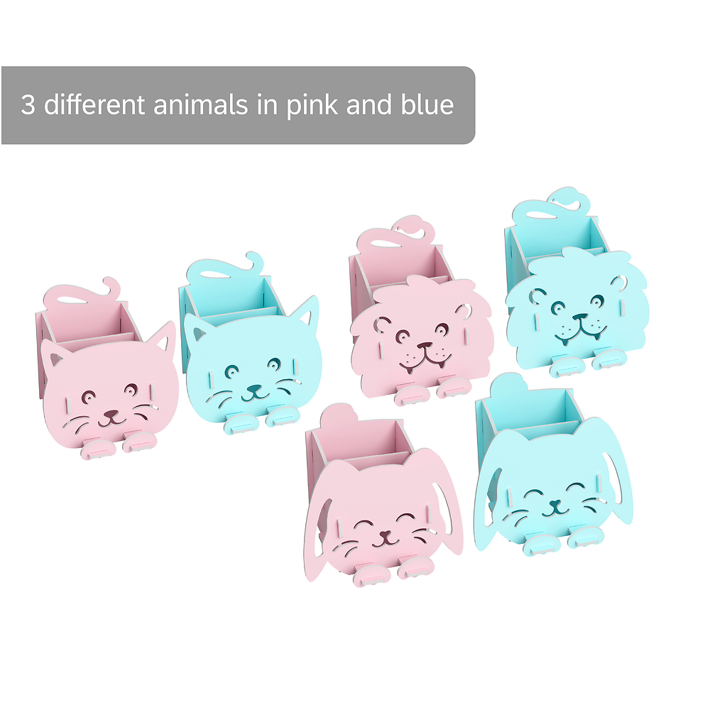 Oxford Leo&Co Pen Holder Foam PP, Blue Rabbit