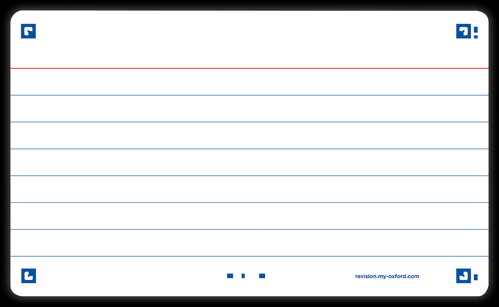 Oxford Flash Cards, Ruled, White, 7.5x12.5cm, Pack of 80
