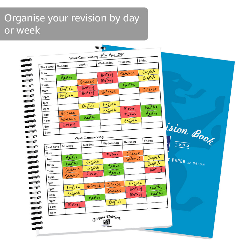 Oxford Campus A4 Revision book, Navy