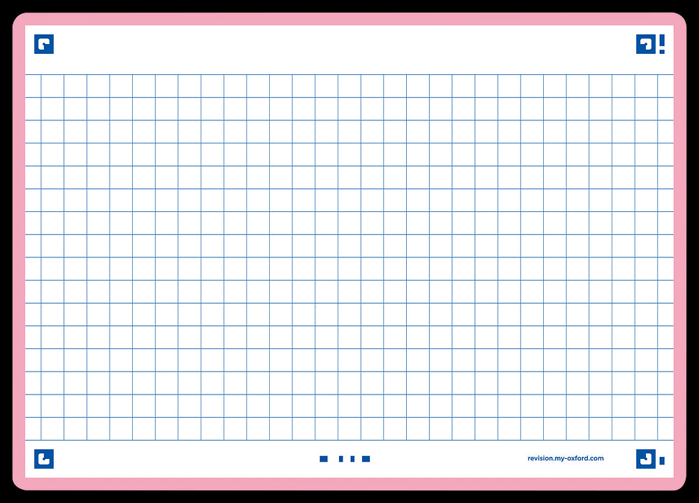 Oxford Flash Cards, Squared with Pink frame, A6, pack of 80