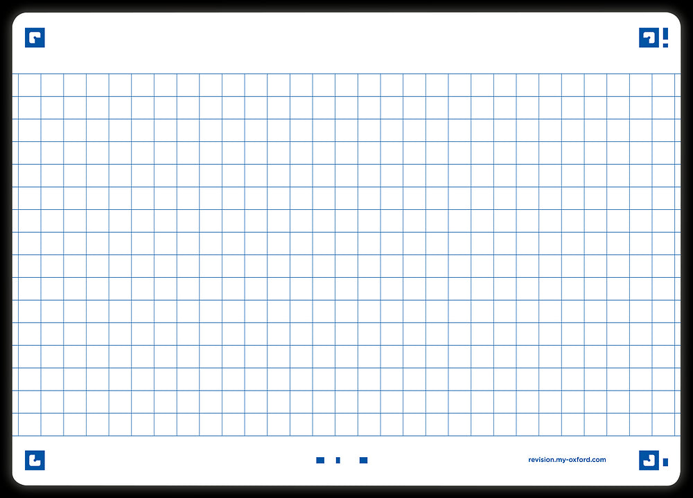 Oxford Flash Cards, Squared with White frame, A6, pack of 80