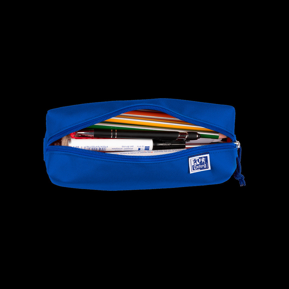 Oxford large rectangular pencil case, blue