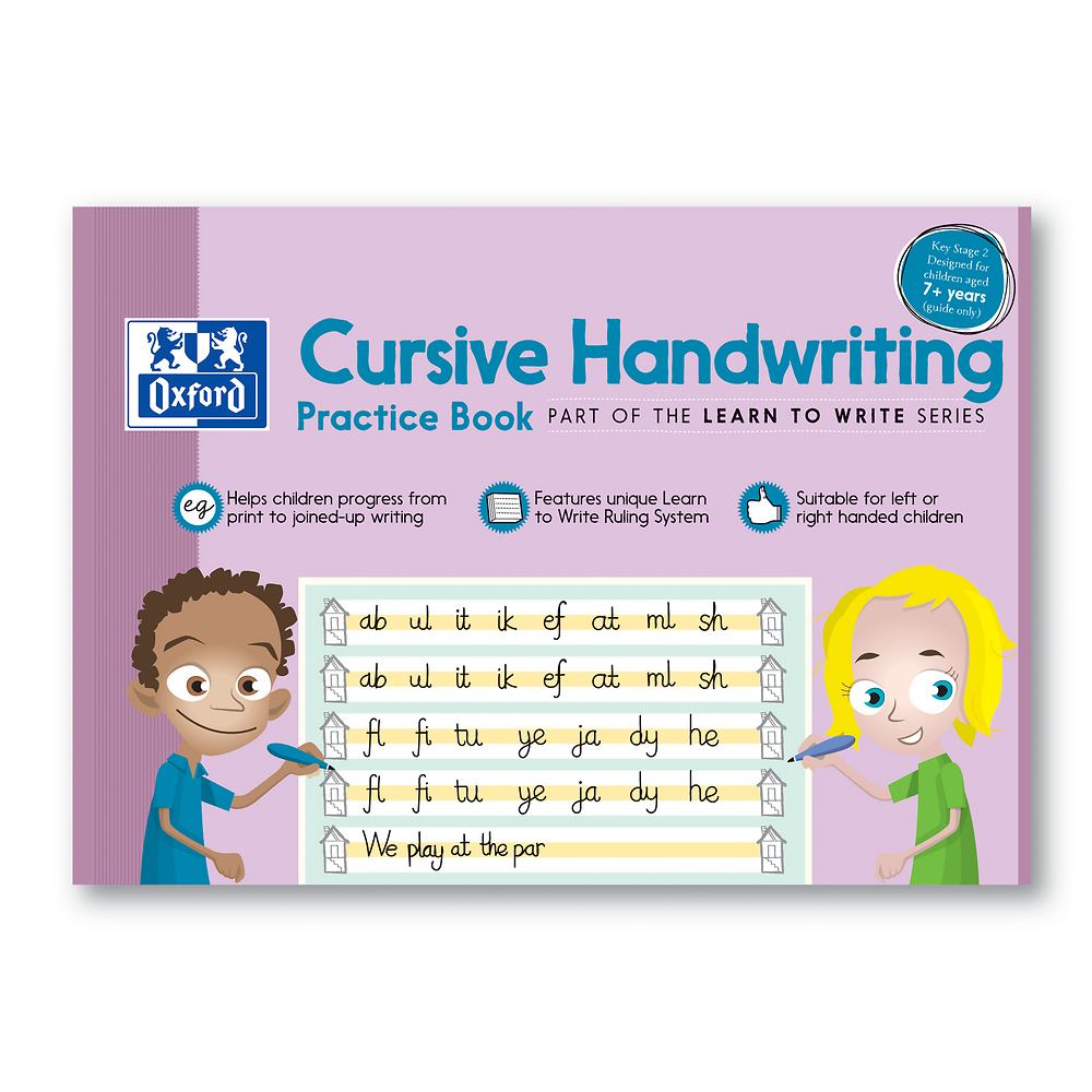 Oxford Learn to Write Practice Book Cursive Handwriting A4 32 Pages