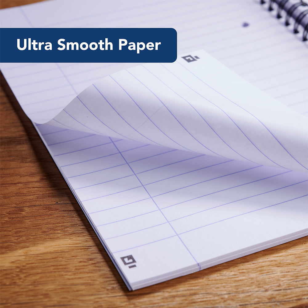 Oxford My Notes A5 Card Cover Wirebound Notebook, Ruled with Margin and Perforated, 200 Page, Purple