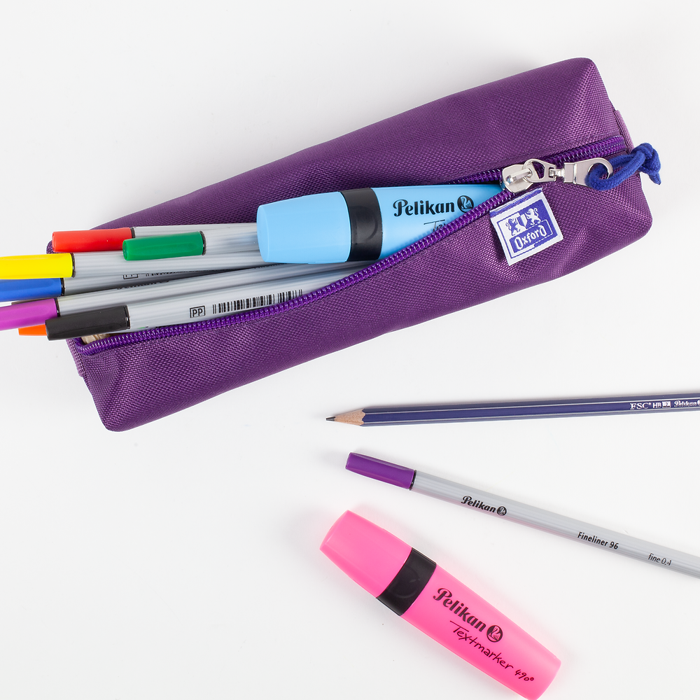 Oxford Purple Medium Rectangular Pencil Case