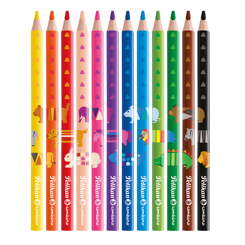 Pelikan Combino Jumbo Colouring Pencils, Pack of 12