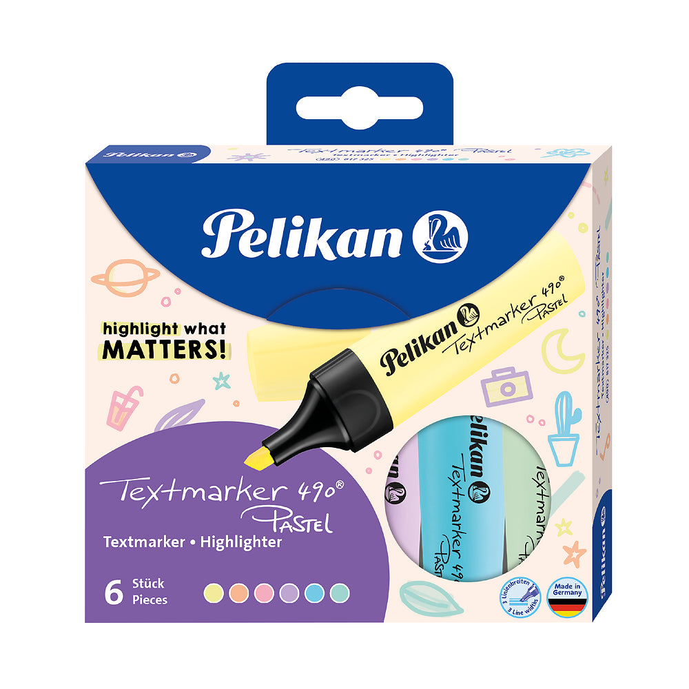 Pelikan Pastel Eco Highlighters 6 Pack