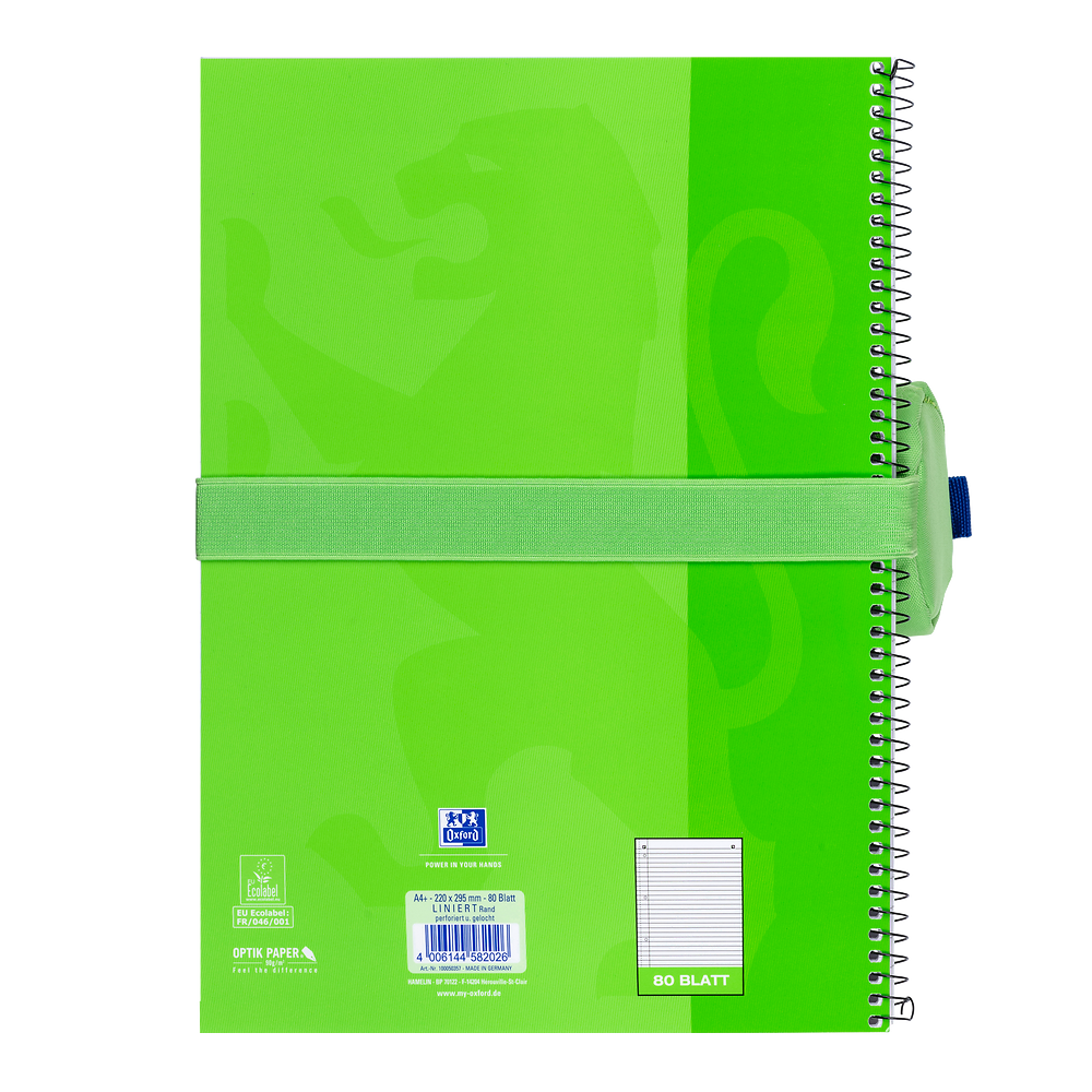 Oxford Bright Green Large Round Pencil Case