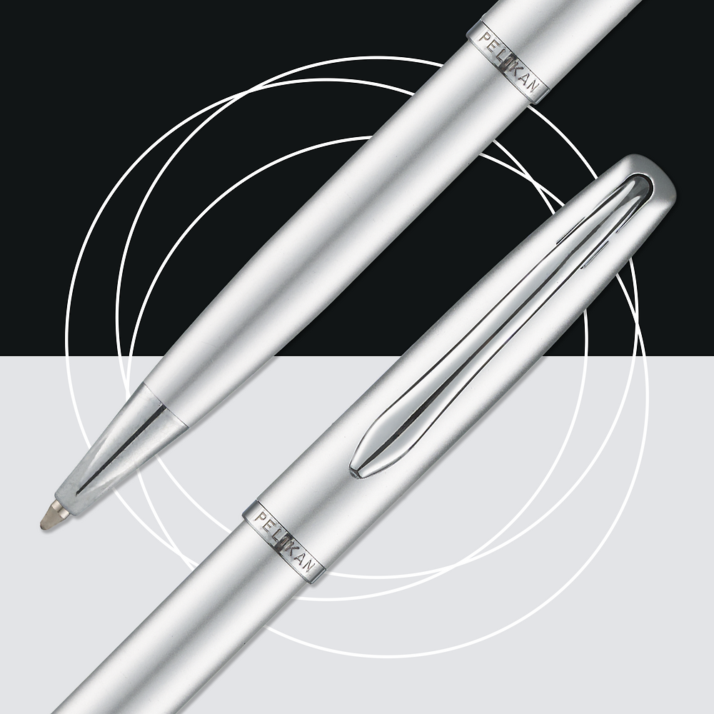 Pelikan Jazz Noble Elegance Ballpoint Pen Gift Set, Silver