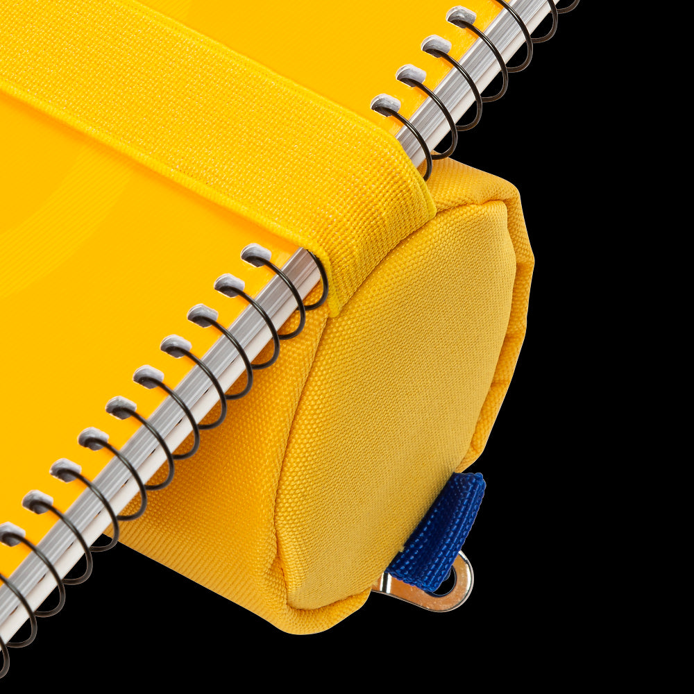 Oxford large round pencil case, yellow