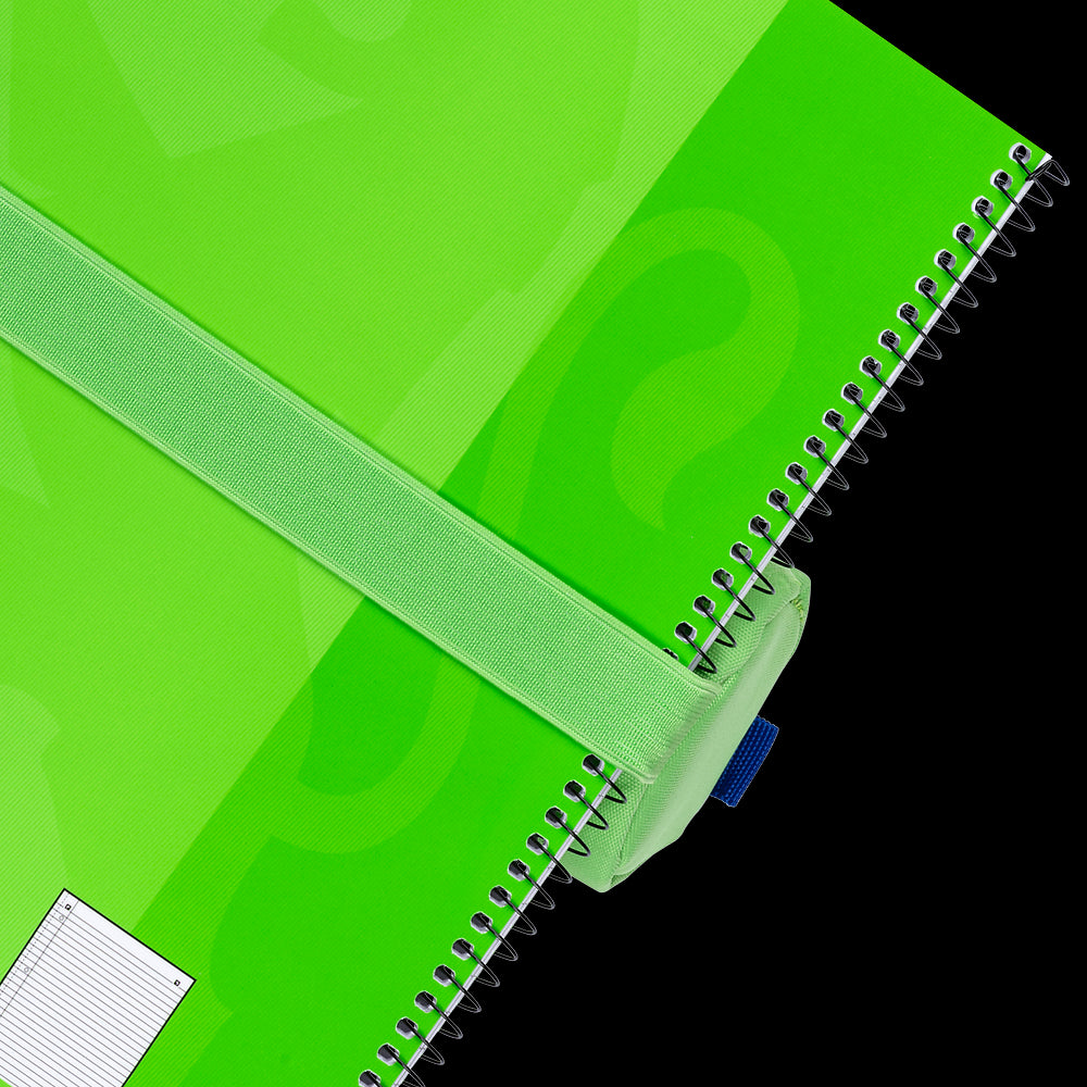 Oxford large round pencil case, bright green