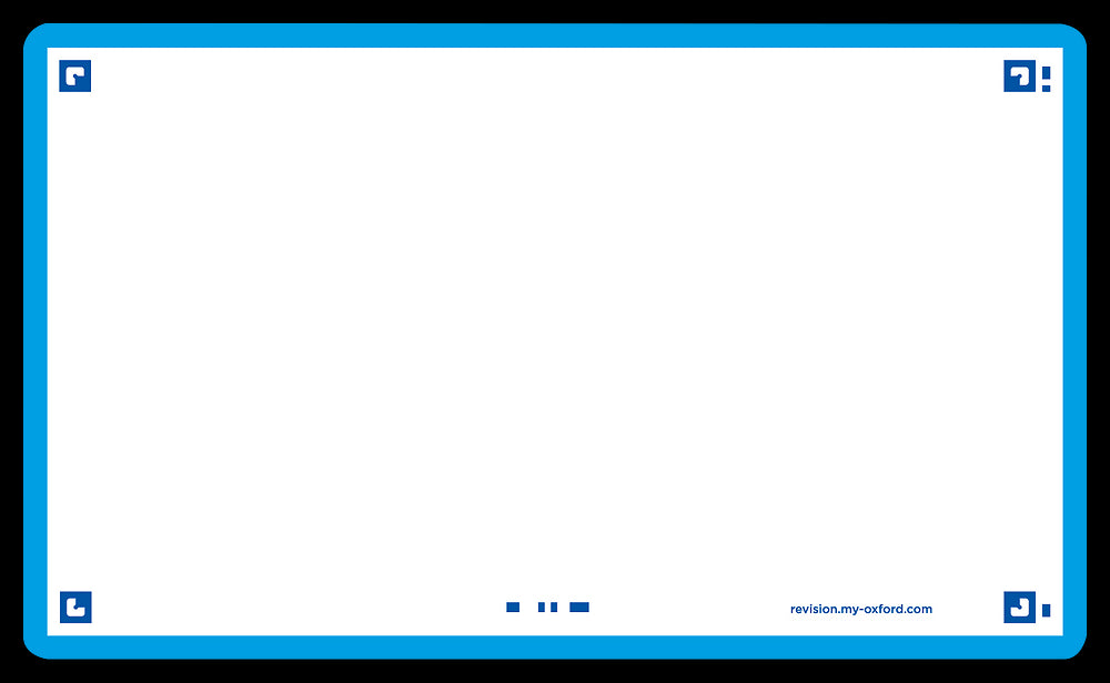 Oxford Flash Cards, Blank with Aqua frame, 7.5x12.5, pack of 80